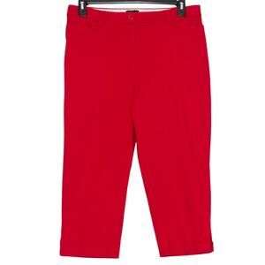 Talbots Pants Perfect Skimmer Classic Preppy Business Casual Minimalist Red 12